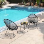 The versatile garden furniture set enhancing a backyard patio with a modern design.