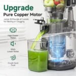 AMZCHEF Cold Press Juicer 2026 Upgraded, 6.5" Large Feed Chute for Whole Fruits & Vegetables - Image 6